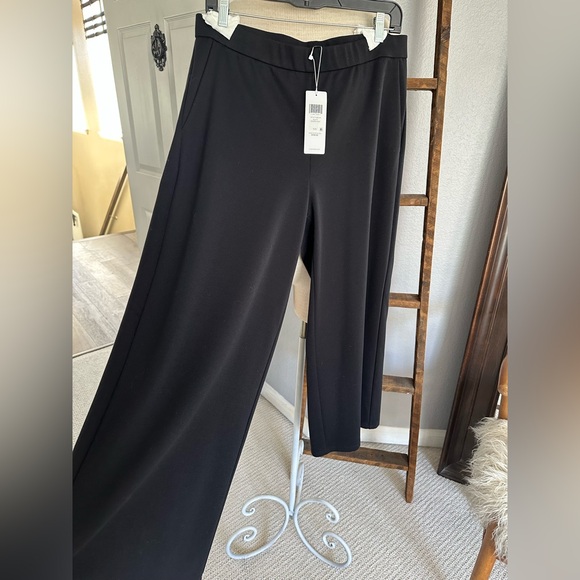 Eileen Fisher Black Wide Leg Pants, size medium - Picture 3 of 12